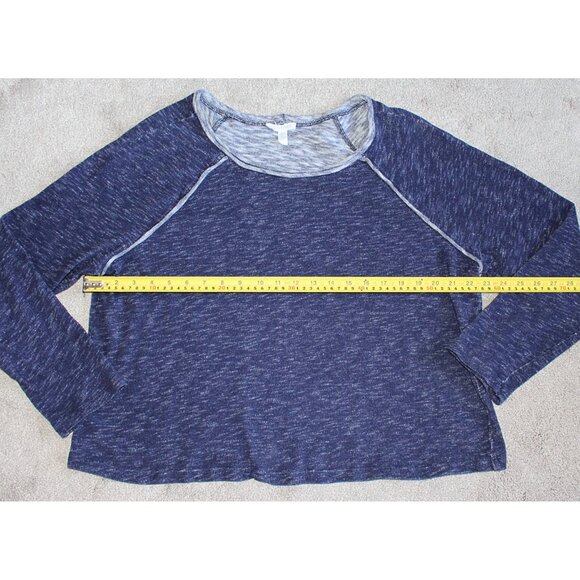 Eileen Fisher - Sweatshirt-Style Plaited Cotton Boxy Top, Chambray Blue, L - Picture 7 of 7